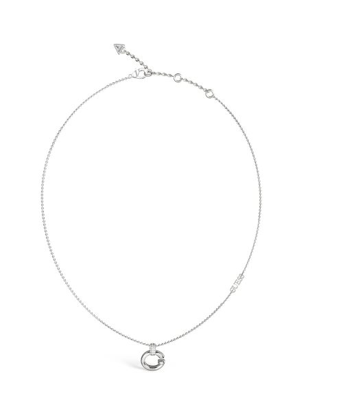 GUESS STEEL OH MY G JUBN04518JWRHT/U Silver Necklace With Logo Pendant