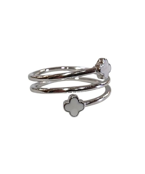 RING SILVER/ CLOVER/ ENAMEL