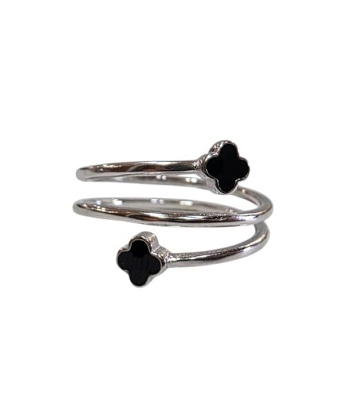 RING SILVER/ CLOVER/ ENAMEL