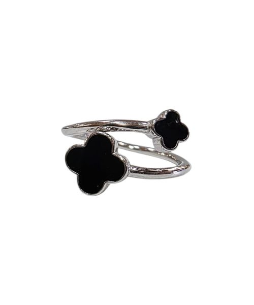 RING SILVER/ CLOVER/ ENAMEL