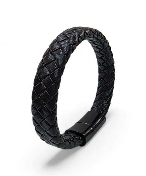 BRACELET STAINLESS STEEL LEATHER