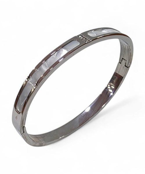 BRACELET STAINLESS STEEL/ MOTHER OF PEARL