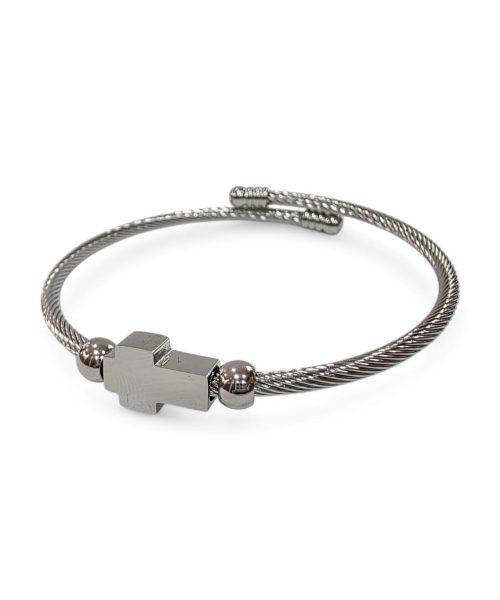 BRACELET STAINLESS STEEL/ CROSS