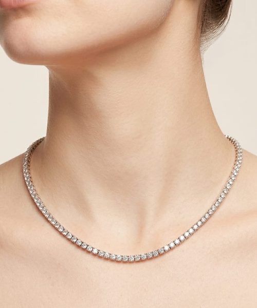 NECKLACE SILVER/ CUBIC ZIRCONIA