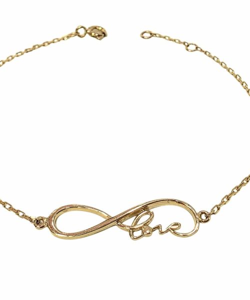 BRACELET 9KT/ INFINITY/ LOVE