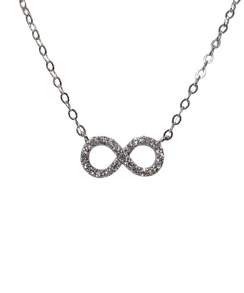 NECKLACE SILVER/ INFINITY/ CUBIC ZIRCONIA