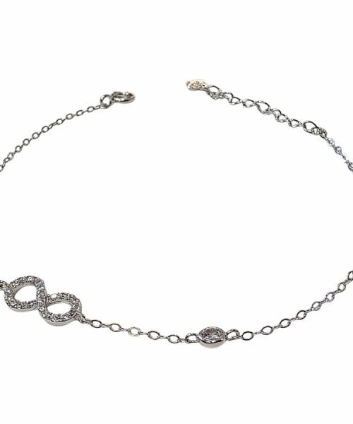 BRACELET SILVER/ INFINITY/ CUBIC ZIRCONIA