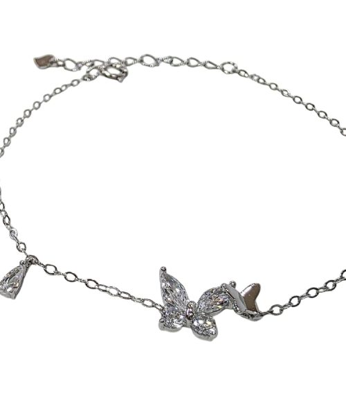 BRACELET SILVER/ BUTTERFLY/ CUBIC ZIRCONIA