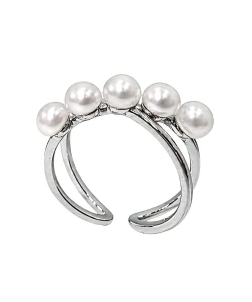 RING SILVER/ CULTURED PEARL