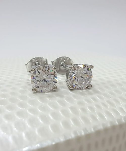 EARRINGS SILVER/ CUBIC ZIRCONIA
