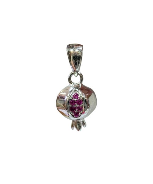PENDANT SILVER/ POMIGRANATE/ CUBIC ZIRCONIA
