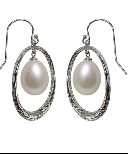EARRINGS SILVER/ CULTURED PEARL