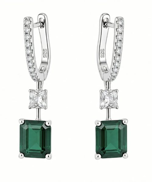 EARRINGS SILVER/ CUBIC ZIRCONIA