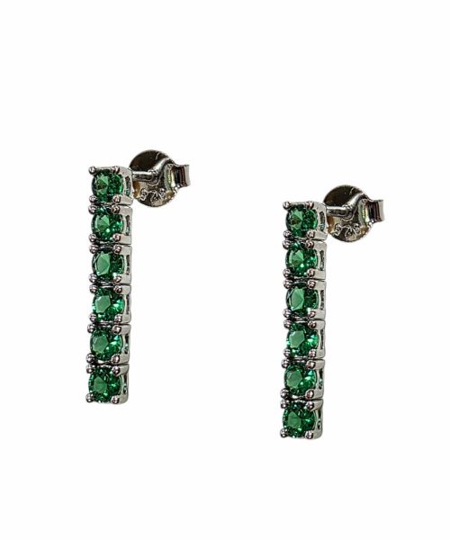 EARRINGS SILVER/ CUBIC ZIRCONIA