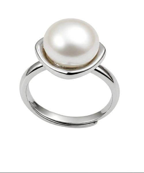 RING SILVER/ CULTURED PEARL