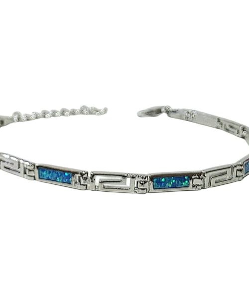 BRACELET SILVER/ OPAL/ MEANDROS