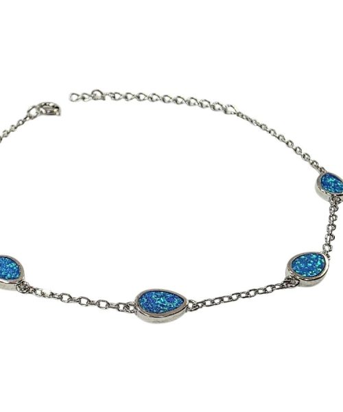 BRACELET SILVER/ BLUE OPAL