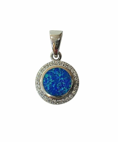 PENDANT SILVER/ BLUE OPAL