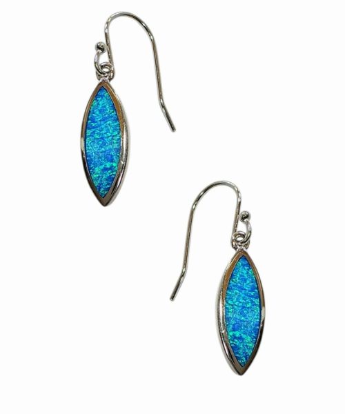 EARRINGS SILVER/ BLUE OPAL
