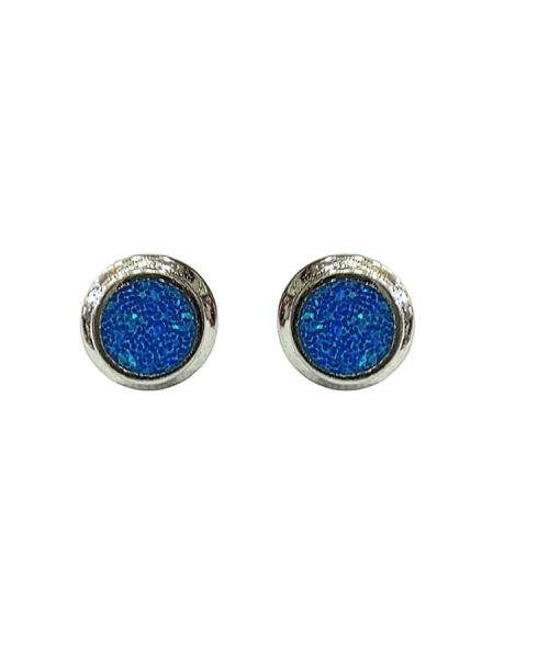 EARRINGS SILVER/ BLUE OPAL