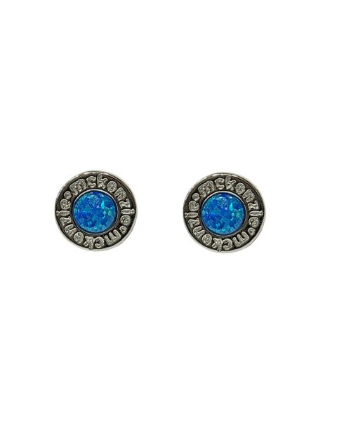 EARRINGS SILVER/ BLUE OPAL