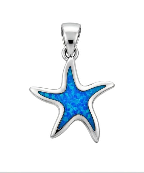 PENDANT SILVER/ BLUE OPAL/ SEA STAR