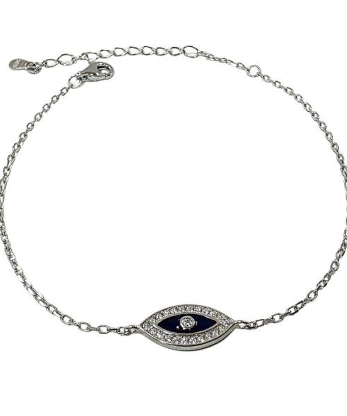 BRACELET SILVER/ EYE/ CUBIC ZIRCONIA