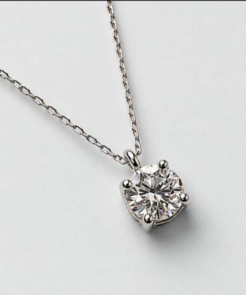 NECKLACE 18KT/ LAB.DIAM. 0.30CT/ VVS2 D
