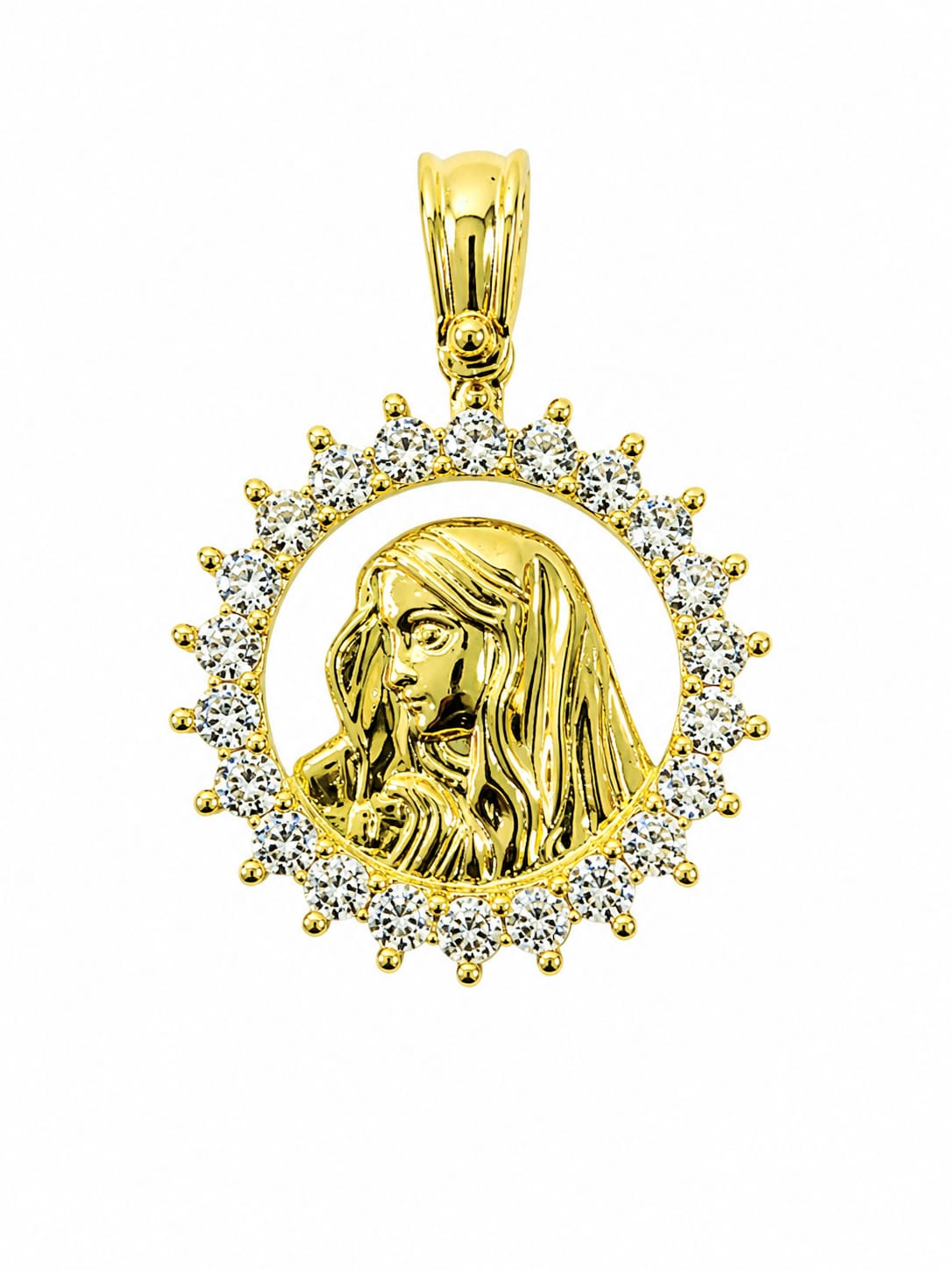 PENDANT SILVER/ SAINT MARY/ CUBIC ZIRCONIA
