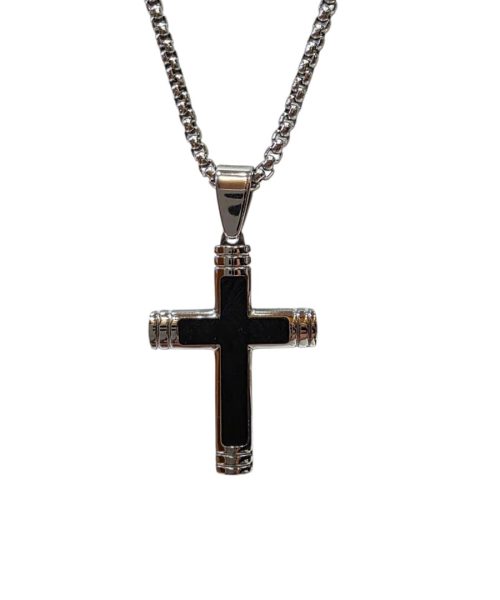 NECKLACE STAINLESS STEEL/ CROSS