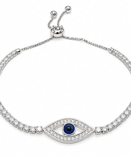 BRACELET SILVER/ EYE/ CUBIC ZIRCONIA