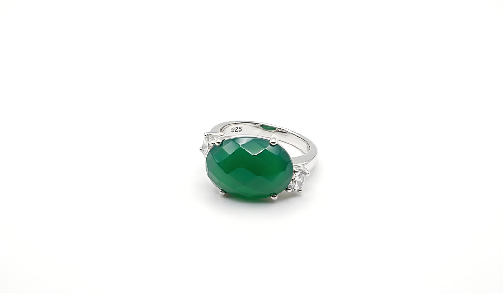 RING SILVER/ GREEN QUARTZ - Image 2