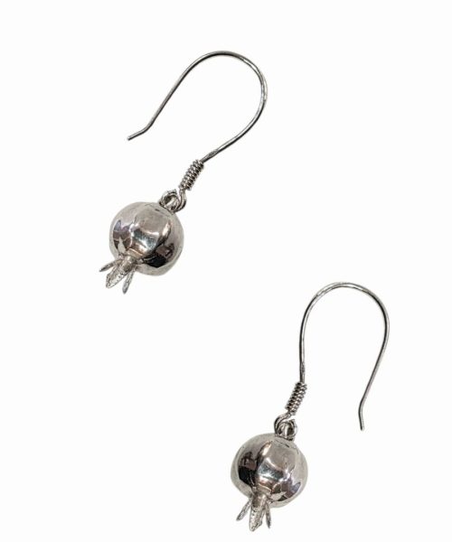 EARRINGS SILVER/ POMIGRANATE
