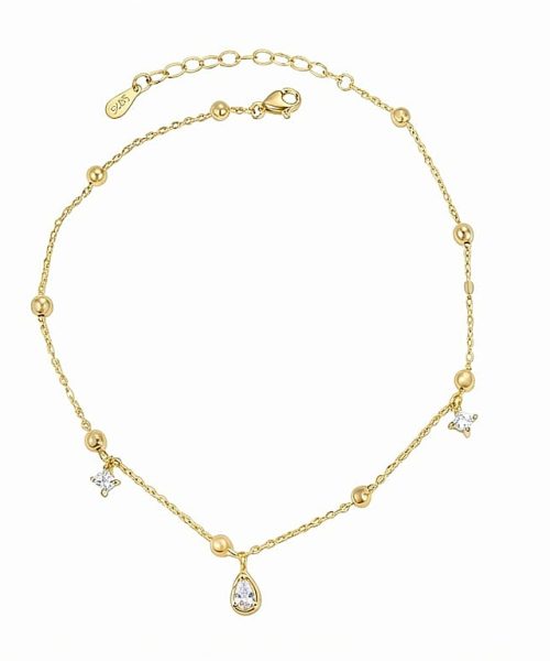 ANKLE CHAIN SILVER/ CUBIC ZIRCONIA