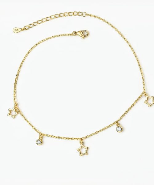 ANKLE CHAIN SILVER/ CUBIC ZIRCONIA
