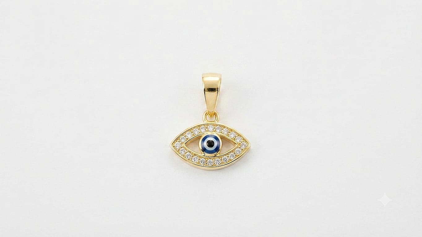 PENDANT SILVER/ EYE/ CUBIC ZIRCONIA