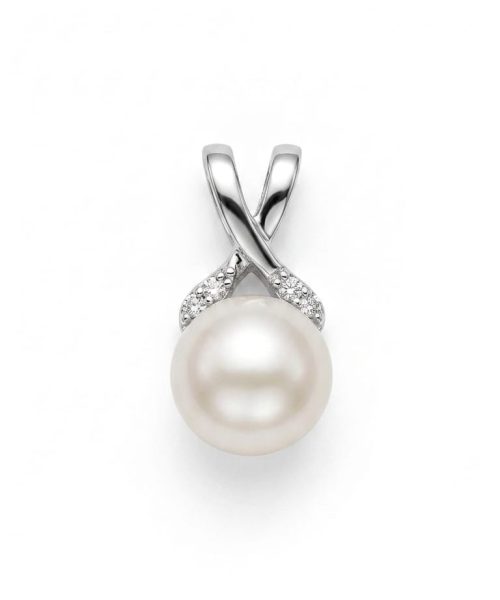 PENDANT SILVER/ CULTURED PEARL/ CUBIC ZIRCONIA