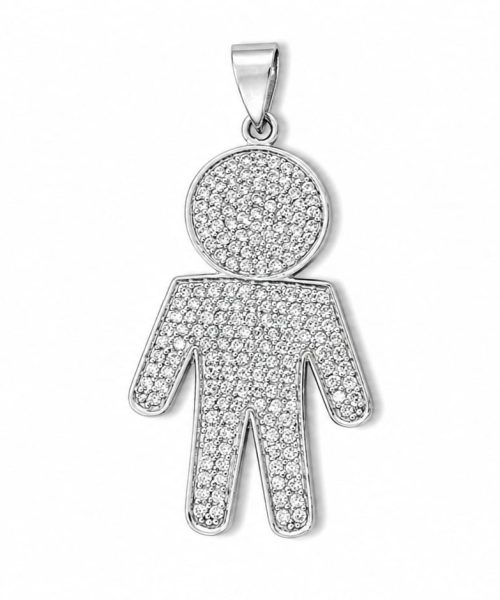PENDANT BOY SILVER/ CUBIC ZIRCONIA