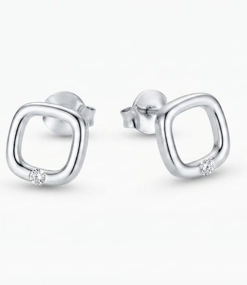 EARRINGS SILVER/ CUBIC ZIRCONIA