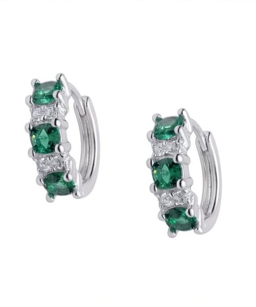 EARRINGS SILVER/ CUBIC ZIRCONIA