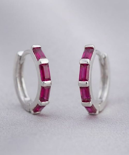 EARRINGS SILVER/ CUBIC ZIRCONIA