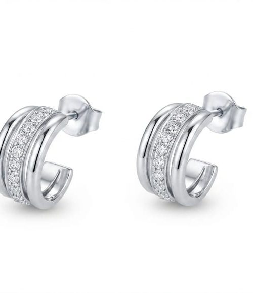 EARRINGS SILVER/ CUBIC ZIRCONIA