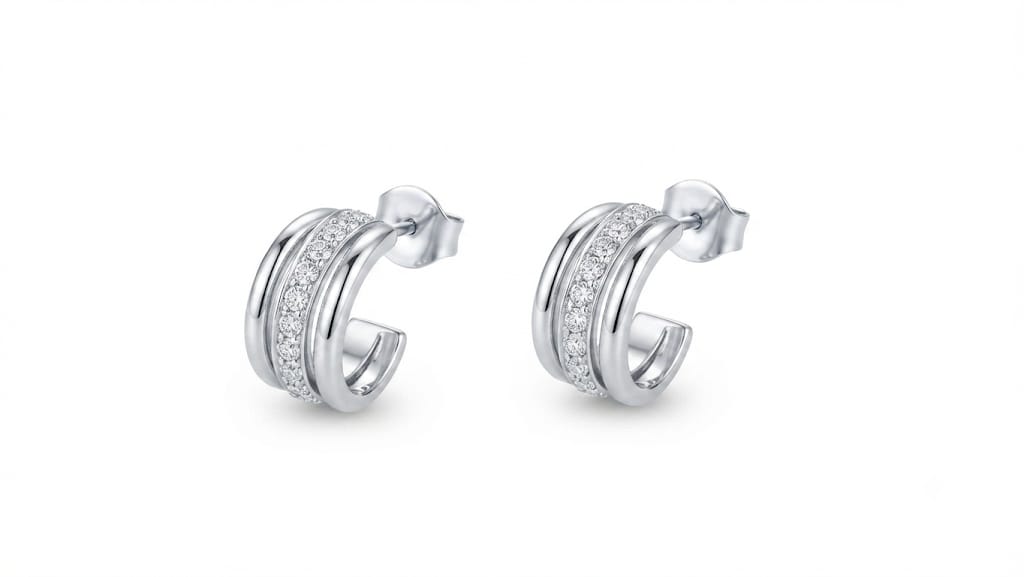 EARRINGS SILVER/ CUBIC ZIRCONIA