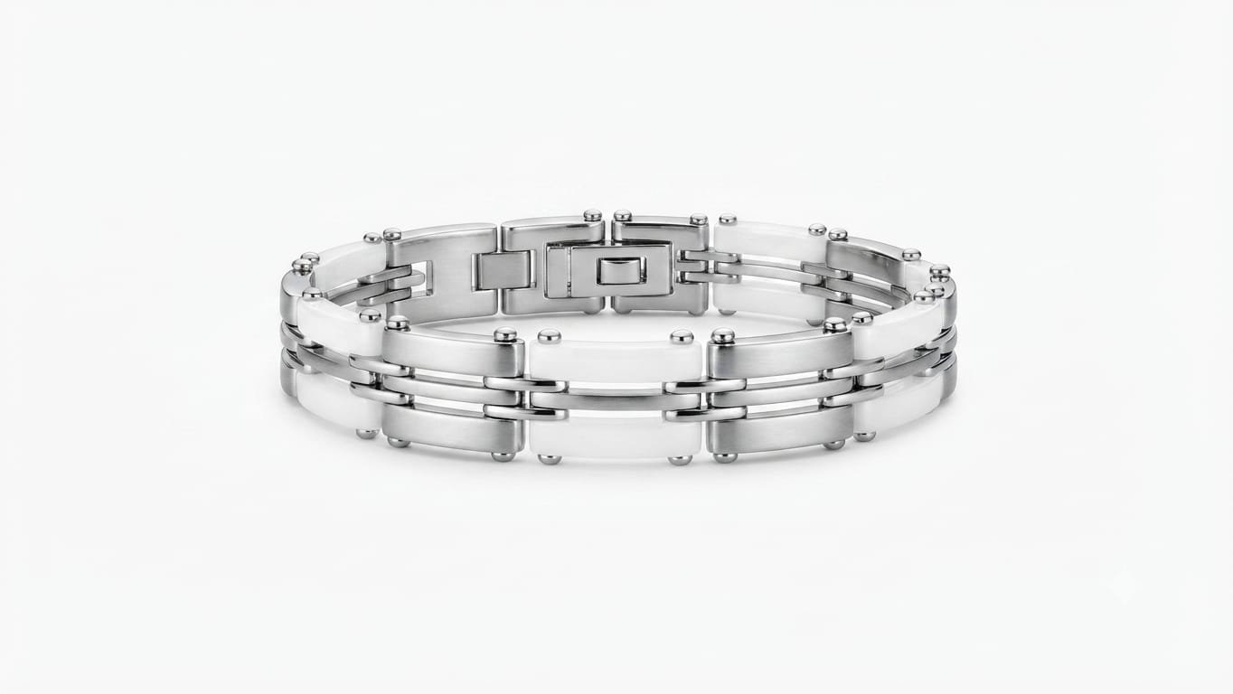 BRACELET STAINLESS STEAL/ CERAMIC