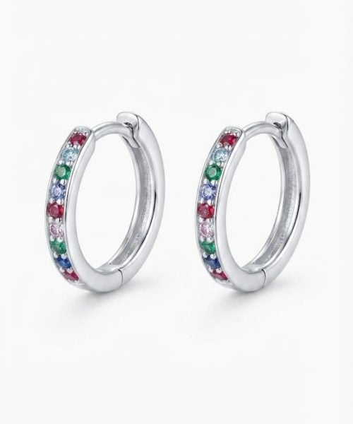 EARRINGS SILVER/ CUBIC ZIRCONIA