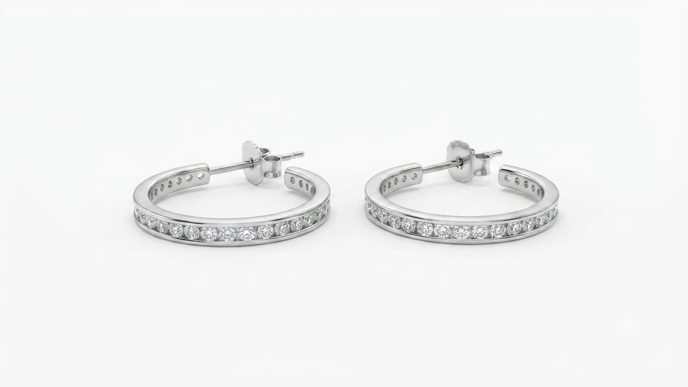 EARRINGS SILVER/ CUBIC ZIRCONIA