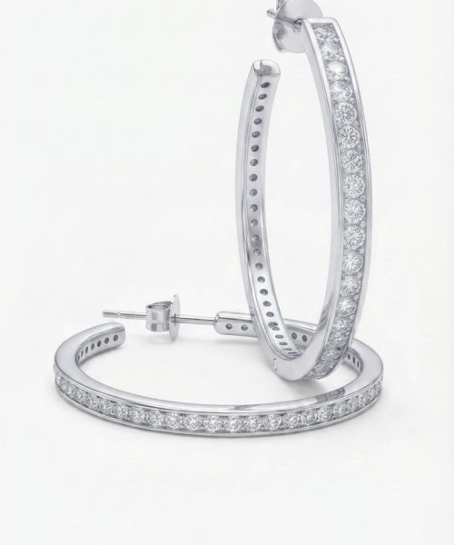 EARRINGS SILVER/ CUBIC ZIRCONIA