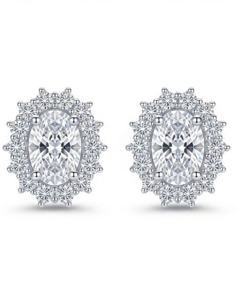 EARRINGS SILVER/ DIANE/ CUBIC ZIRCONIA