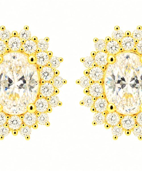 EARRINGS SILVER/ DIANE/ CUBIC ZIRCONIA