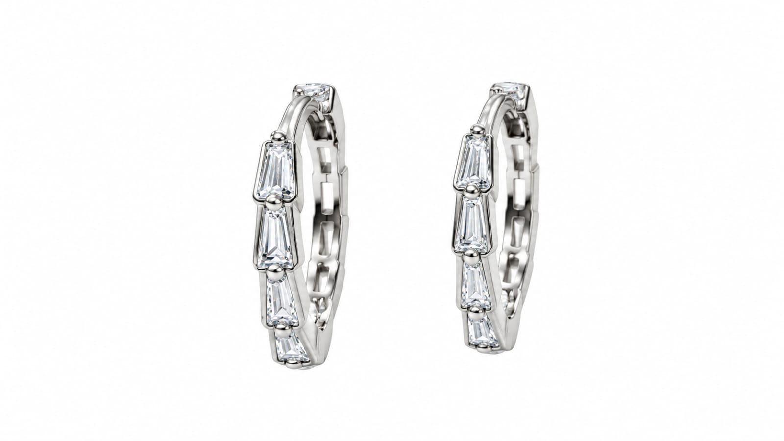 EARRINGS SILVER/ CUBIC ZIRCONIA